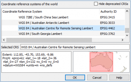 qgis 3 coordinate reference-system extent preview